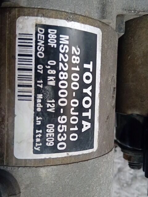 MOTORINO AVVIAMENTO TOYOTA YARIS 2003 1.0 BENZ. 281000J010 — foto 5