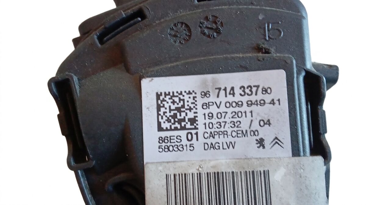 PEDALE ACCELLERATORE CITROEN C3 2012 1.1 BENZ. 9671433780 — foto 3