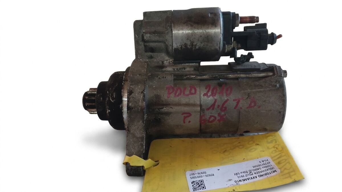 MOTORINO AVVIAMENTO VOLKSWAGEN POLO 2010 1.6 TDI 02Z911023H — foto 3