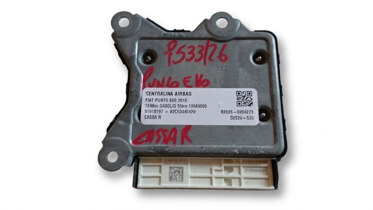 CENTRALINA AIRBAG FIAT PUNTO EVO 2010 51918197 - A2C53440429 — foto 3