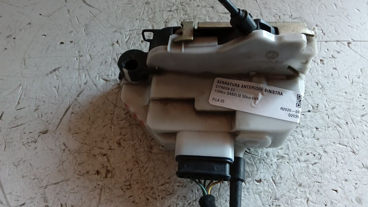 SERRATURA ANTERIORE SINISTRA CITROEN C3 2004 5 PIN — foto 3