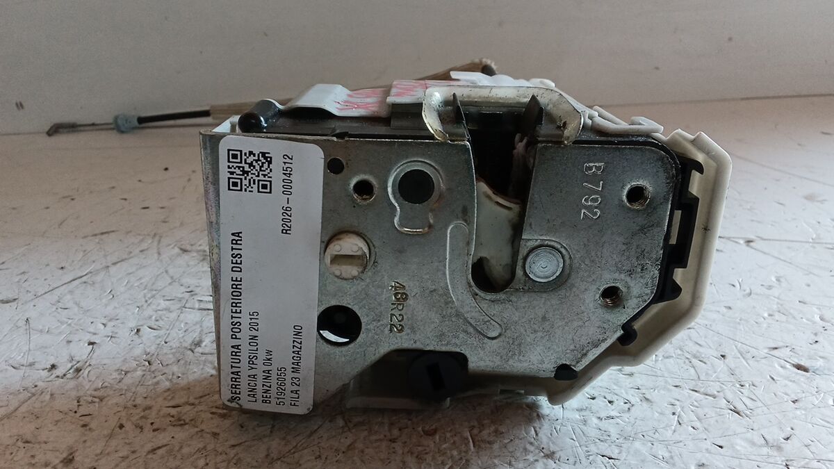 SERRATURA POSTERIORE DESTRA LANCIA YPSILON 2015 4 PIN 51926055