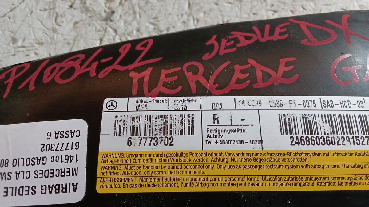 AIRBAG SEDILE PASSEGGERO MERCEDES CLA 2015 61777302 — foto 3