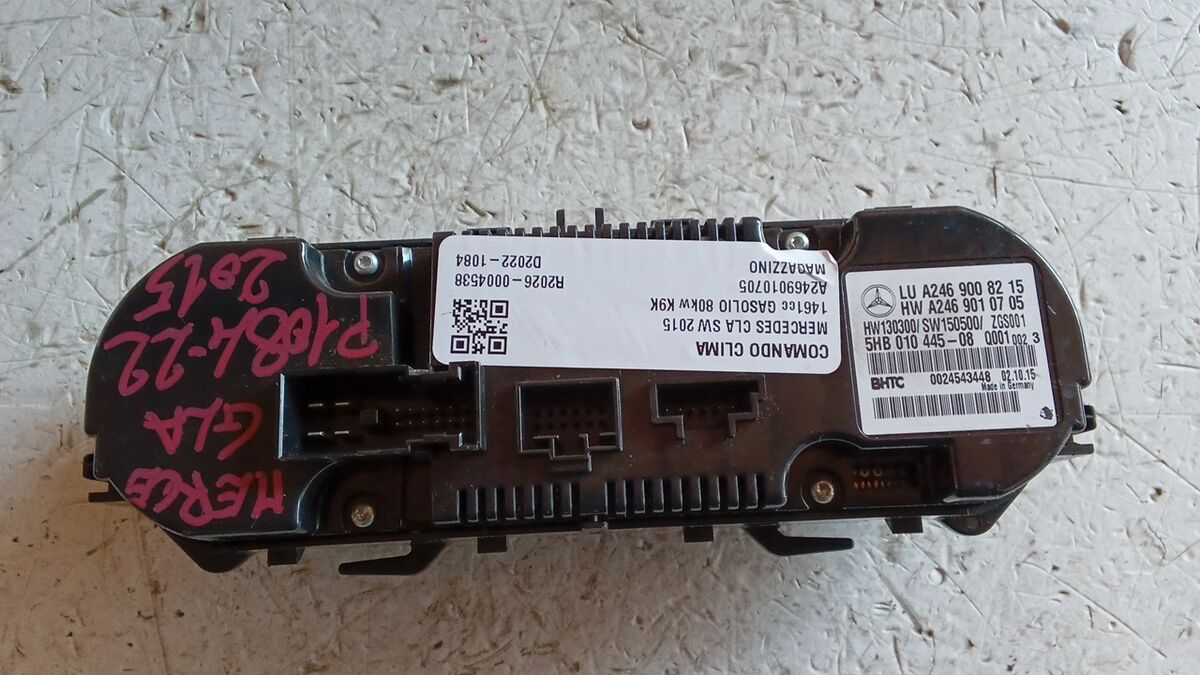 BLOCCO COMANDO CLIMATIZZAZIONE MERCEDES CLA 2015 1.5 D A2469010705 — foto 2