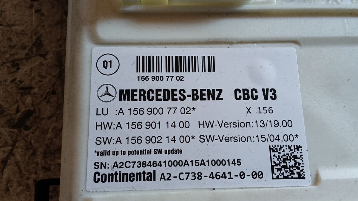 CENTRALINA BODY INTERNO AUTO MERCEDES CLA 2015 1.5 D A1569007702 — foto 3
