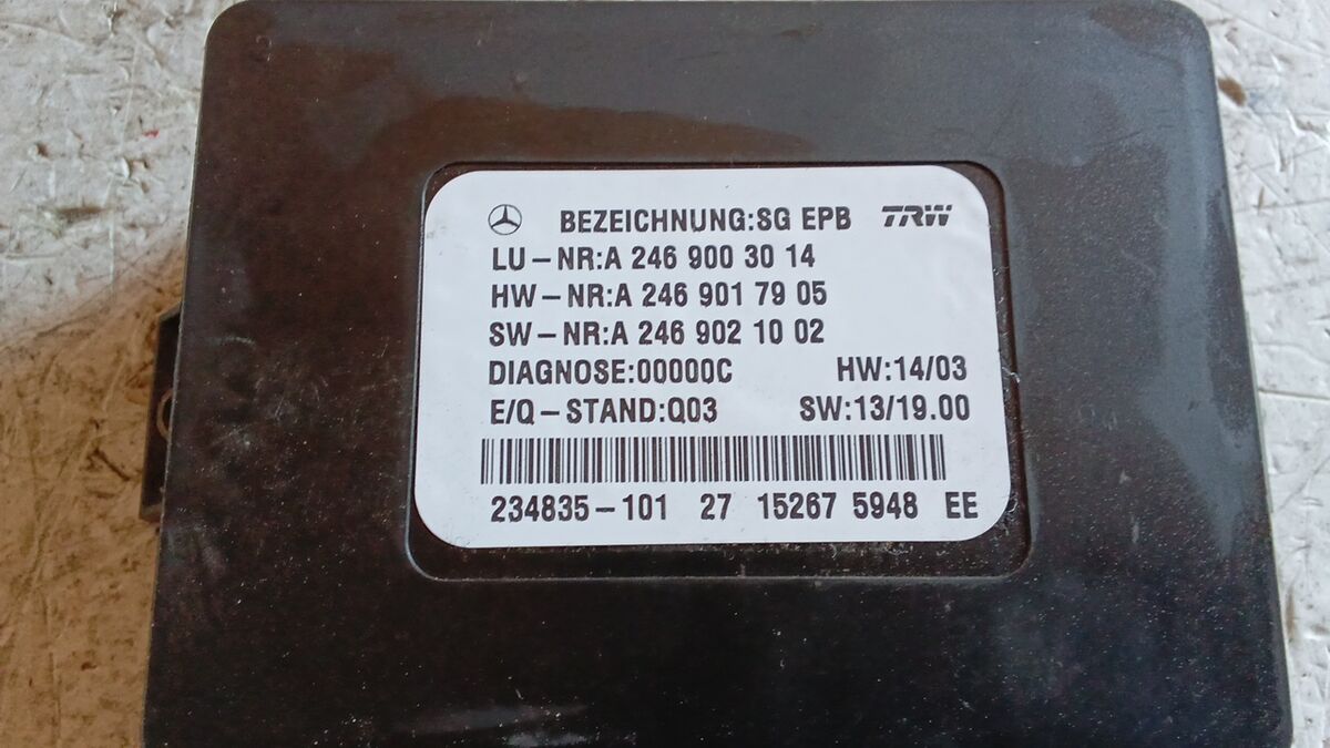 CENTRALINA FRENO A MANO MERCEDES CLA 2015 1.5 D A2469003014 — foto 3
