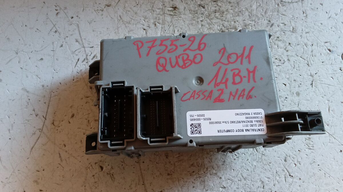 CENTRALINA BODY INTERNO AUTO FIAT QUBO 2011 1.4 BENZ/MET 01368890080