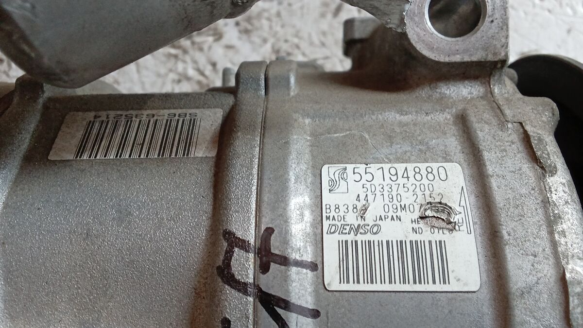 COMPRESSORE A/C FIAT QUBO 2010 1.4 BENZ. PULEGGIA IN PLASTICA 55194880 — foto 5