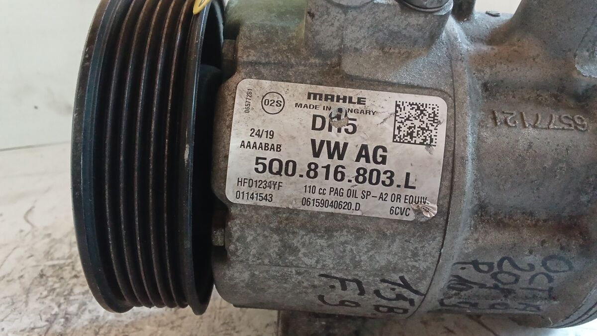 COMPRESSORE A/C SKODA OCTAVIA 2019 1.5 BENZ/MET 5Q0816803L — foto 5