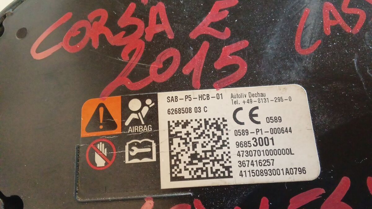 AIRBAG SEDILE GUIDA OPEL CORSA E 2015 3 PORTE 96853001 — foto 3