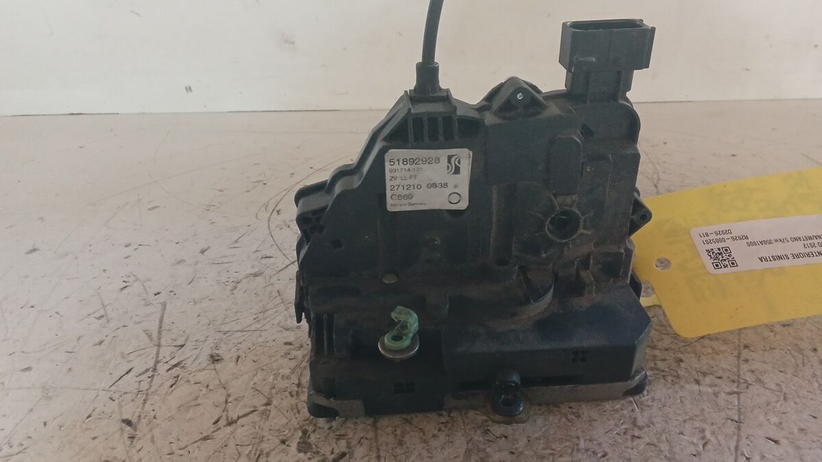 SERRATURA ANTERIORE SINISTRA FIAT PUNTO EVO 2012 6 PIN 51892928 — foto 4