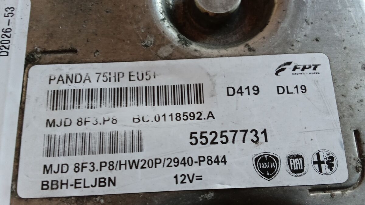 CENTRALINA MOTORE FIAT PANDA 2014 1.3 MULTIJET MJD8F3P8 - 55257731 — foto 3