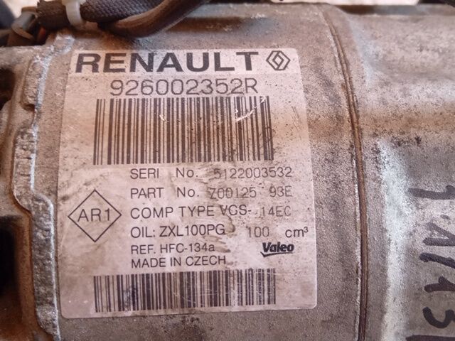 COMPRESSORE A/C RENAULT CAPTUR 2016 1.5 DCI 926002352R — foto 5