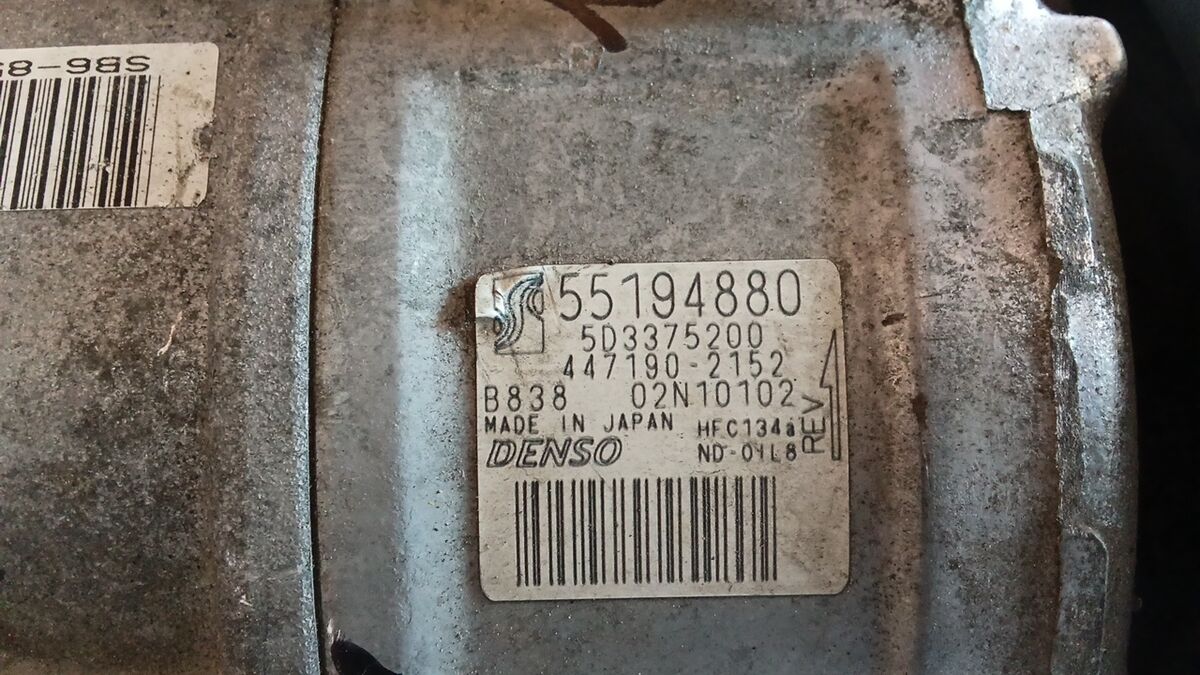 COMPRESSORE A/C FIAT QUBO 2011 1.4 BENZ/MET 55194880 — foto 5