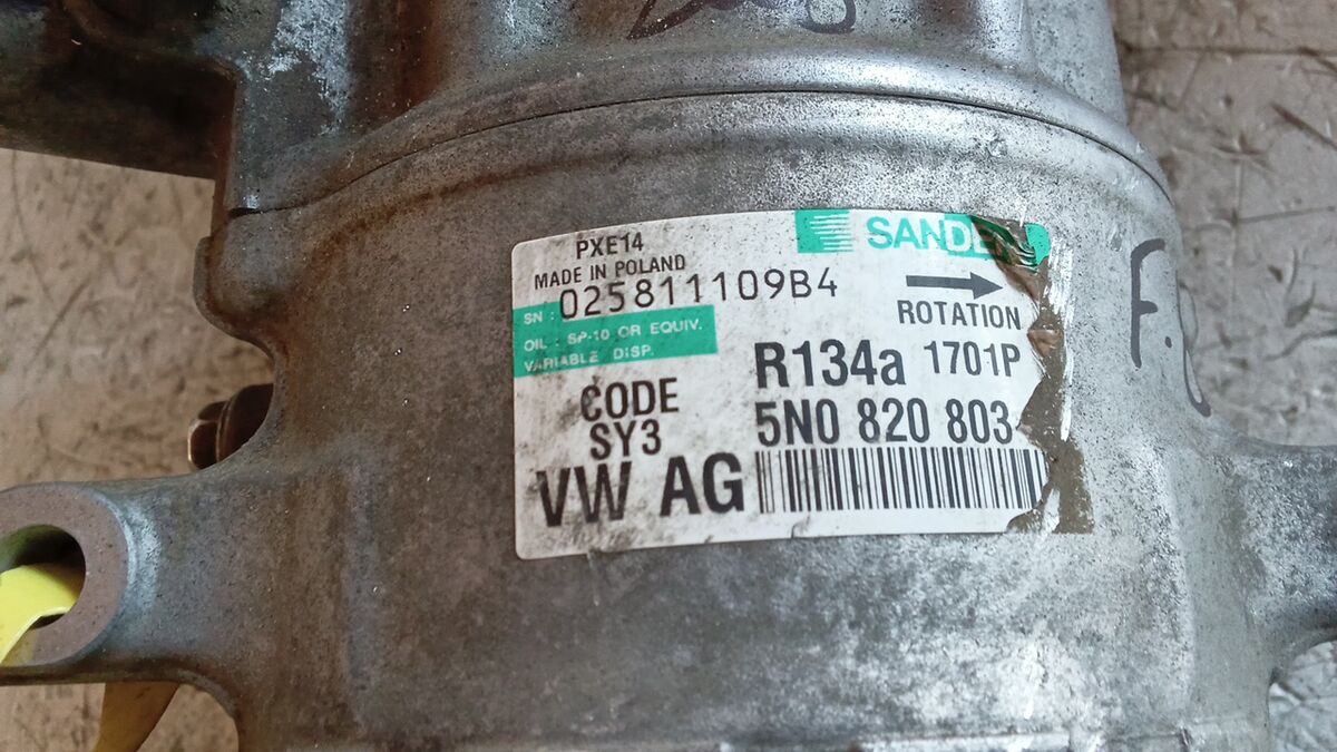 COMPRESSORE A/C SKODA SUPERB 2008 2.0 T.D. 170CV 5N0820803 — foto 5