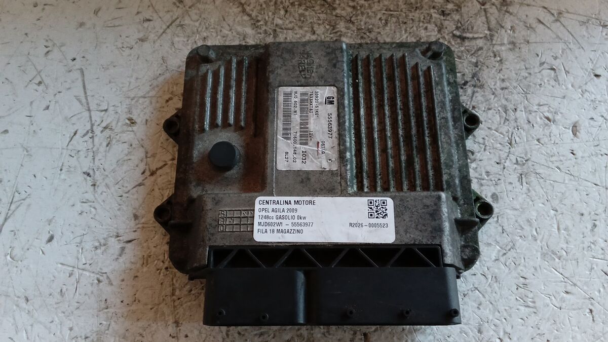 CENTRALINA MOTORE OPEL AGILA 2009 1.3 MULTIJET MJD602W1 - 55563977